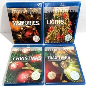 Lot 4 Christmas Blu-Rays Memories Holiday Music with Enchanting Christmas Scenes